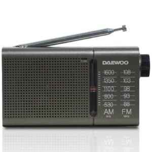 Radio Portátil Daewoo DW1035/ a Pilas/ Gris Oscuro