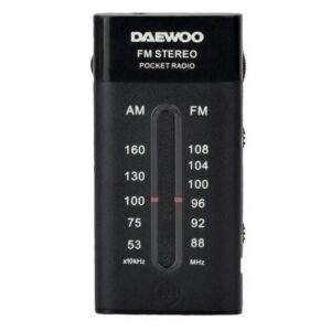 Radio Portátil Daewoo DW1109/ a Pilas/ Negra