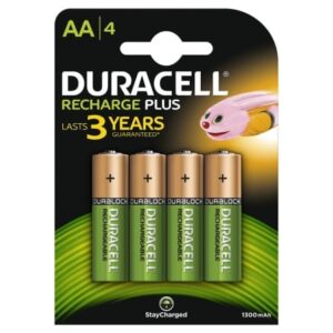 Pack de 4 Pilas AA Duracell HR6-B/ 1.2V/ Recargables