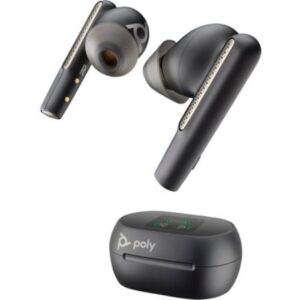 Auriculares Bluetooth Poly Voyager Free 60+ UC M con estuche de carga + Adaptador BT700/ Autonomía 10h/ Negros